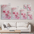 Origami Cranes Canvas Print, Pink Paper Bird Art, Minimalist Zen Decor, Whimsical Artwork Bedroom Wall Art, Japanese-Inspired Gift