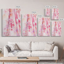 Pink Petals Canvas Print Abstract Floral Art Light Pink Dorm Wall Art Whimsical Art Minimalist Rustic Farmhouse Bedroom Decor Gift