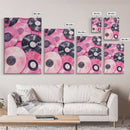 Retro Vinyl Record Artwork Framed Canvas Print Pink Abstract Art Music Lover Wall Art Living Room Decor Lofi Aesthetic Gift Idea