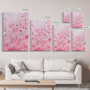 Pink Musical Notes Canvas Print, Whimsical Art, Music Lover Gift, Pink Wall Art for Dorm, Light Pink Wall Art, Artistic Decor, Living Room Art