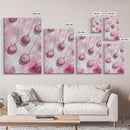 Abstract Pink Pendant Canvas Print Featuring Geometric Wall Art Light Pink Jewelry Artwork Great Gift Idea Minimalist Boho Decor