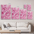 Abstract light pink wall art modern ribbons canvas print perfect addition to minimalist aesthetic boho decor vertical skinny art