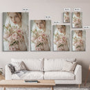 Blush Bride Art Framed Canvas Print Romantic Wedding Artwork Feminine Wall Art Pastel Bedroom Decor Unique Gift Idea Bridal Art