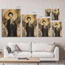 Ethereal Angel Framed Canvas Print Dark Angels Wall Art Goddess Art Print Rustic Wall Art Sacred Geometry Art Spiritual Decor Bedroom Art