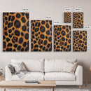 Leopard Wall Art Framed Canvas Print, Animal Print Rustic Decor, Bedroom Art, Skinny Tall Wall Art, Farmhouse Living Room Art