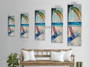Beach Chair, Palm Tree, Coastal Wall Art, Seascape Painting, Nautical Decor, Coastal Wall Art, Framed Canvas Print, Living Room Art