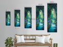 Mystical Forest, Wabi Sabi Art, Zen Wall Art, Forest at Dusk Painting, Tall Skinny Art, Moody Art, Extra Wide Art, Canvas Print