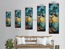 Windblown Pine, Ocean Painting, Moody Art, Coastal Landscape, Nautical Decor, Framed Canvas Print, Bedroom Art