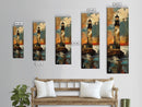 Rustic Lighthouse, Nautical Wall Art, Moody Painting, Coastal Landscape, Seascape Painting, Framed Canvas Print