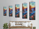 Southwest wall art, desert landscape, Joshua tree art, agave painting, mountain painting, framed canvas print, above couch decor