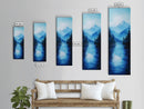 Lake Tahoe Art, Canvas Print, pine tree art, mountain painting, rustic decor, above couch art, panoramic painting, bedroom art