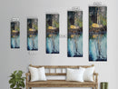 Forest Reflection, Moody Art, Landscape Painting, Pine Tree Art, Wabi Sabi Art, Smoky Mountain Art, Framed Canvas Print, Rustic Wall Art