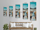 Marshland Stream, coastal landscape art, rustic wall art, farmhouse art, wabi sabi art, extra wide art, Canvas Print