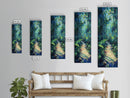 Jungle Pathway, Forest Painting, Moody Art, Botanical Prints, Nature Wall Art, Above Sofa Art, Tall Narrow Art, Canvas Print