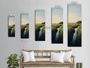 Marsh landscape, marsh painting, coastal decor, framed canvas print, extra wide art, original painting, above couch art