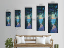Sunset Pathway Art, Coastal Painting, Wabi Sabi Art, Above Bed Wall Art, Seascape Painting, Framed Canvas Print, Nautical Decor