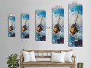 Shipwreck, nautical wall art, seascape painting, coastal landscape art, rustic decor, ocean wall art, Framed Canvas Print