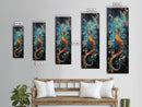 Fantasy Sea Creature, koi fish painting, moody art, whimsical art, wabi sabi art, framed canvas print, vertical wall art