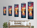 Ocean Waves, Pink Orange Sunset, Coastal Wall Art, Canvas Print, Surf Wall Art, Above Couch Art, Beach House Art