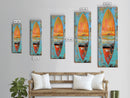 Surfboard Painting, Ocean Art, Canvas Print, Coastal Cowgirl Wall Art, Beach House Art, Tropical Art, Long Narrow Art