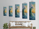 Ocean Wave, Seascape Painting, Framed Canvas Print, Coastal Landscape Art, Nautical Decor, Blue and Green Wall Art