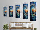 Ocean Wave, Seascape Art, Canvas Print, Nautical Decor, Coastal Painting, Blue and Green Wall Art, Surf Inspired Art