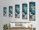 Lakeside Bench, moody art, landscape painting, coastal wall art, rustic decor, farmhouse art, framed canvas print, vertical wall art
