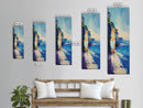 Seascape Painting, Coastal Wall Art, Nautical Decor, Ocean Waves Art, Tall Narrow Art, Canvas Print, Rustic Wall Art, Gift Idea