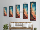 Fantasy Moon, Ozymandias art, dark romance painting, moon oil painting, moody art, framed canvas print, tall skinny art