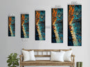 Butterfly wing, mosaic wall art, teal wall art, gemstone painting, sacred geometry wall art, framed canvas print, boho art