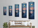 Moonlit Lake, moon oil painting, framed canvas print, landscape painting, lake Tahoe art, moody art, tall narrow art, rustic wall art