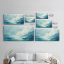 Serene Fjord, coastal landscape art, panoramic art, moody art, minimalist art, Canvas Print, above bed wall art, living room art