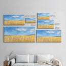 Wheat Field, landscape painting, farmhouse art, rustic wall art, extra wide art, bedroom art, framed canvas print, gift idea