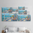 Lake House Art, Coastal Landscape Art, Nautical Decor, Rustic Wall Art, Framed Canvas Print, Living Room Art, Above Sofa Art