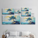 Windswept Pine Tree, Coastal Painting, Landscape Painting, Framed Canvas Print, Bedroom Art, Above Couch Art, Minimalist Art
