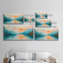 Sunset Lake, lake Tahoe art, framed canvas print, pink orange wall art, horizontal wall art, seascape painting, coastal decor