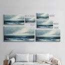 Moody Seascape, Dark Ocean, Panoramic Art, Canvas Print, Nautical Painting, Coastal Landscape Art, Extra Wide Art, Above Sofa Art