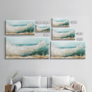 Ocean Wave, Beach Splash, Panoramic Art, Framed Canvas Print, Surf Wall Art, Nautical Decor, Coastal Wall Art, Extra Wide Art