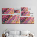 Pink Abstract, fluid art, cosmic energy, modern painting, blotter art, moody wall art, extra wide art, Framed Canvas Print, therapy art