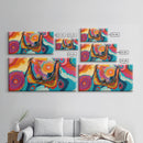 Abstract Handbag Art, boho art, pink abstract art, whimsical art, extra wide art, horizontal wall art, Canvas Print