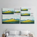 Rolling Hills Landscape, mountain painting, green wall art, countryside art, above couch art, farmhouse art, Canvas Print