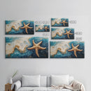Starfish Painting, Coastal Wall Art, Ocean Art, Framed Canvas Print, Nautical Decor, Beach House Art, Blue and Green Wall Art