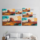 Southwest Landscape, Joshua tree art, desert painting, southwest wall art, framed canvas print, mountain painting, rustic wall art
