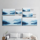 Misty Mountains, Moody Landscape, Lake Tahoe Art, Wabi Sabi Art, Extra Wide Wall Art, Coastal Wall Art, Canvas Print, Bedroom Art