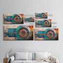 Industrial Vault, Steampunk Wall Art, Mechanical Wall Art, Extra Wide Art, Horizontal Wall Art, Framed Canvas Print, Living Room Art, Moody Art