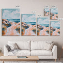 Coastal Landscape Art, Seascape Painting, Beach Dunes Art, Ocean View, Nautical Decor, Coastal Decor, Framed Canvas Print
