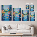 Water Lily Painting, Impressionist Landscape, Tranquil Pond Art, Botanical Prints, Nature Wall Art, Canvas Print