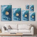 Floating Leaf Painting, Nature Abstract Art, Ocean Inspired Decor, Moody Wall Art, Tranquil Home Decor, Canvas Print