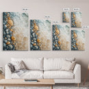 Ocean Shore Rocks, coastal wall art, surf wall art, beach house decor, nautical wall art, boho art, Framed Canvas Print