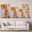 Kayak Painting, Nautical Wall Art, Coastal Cowgirl Wall Art, Rustic Decor, Abstract Boat Art, Ocean Painting, Canvas Print